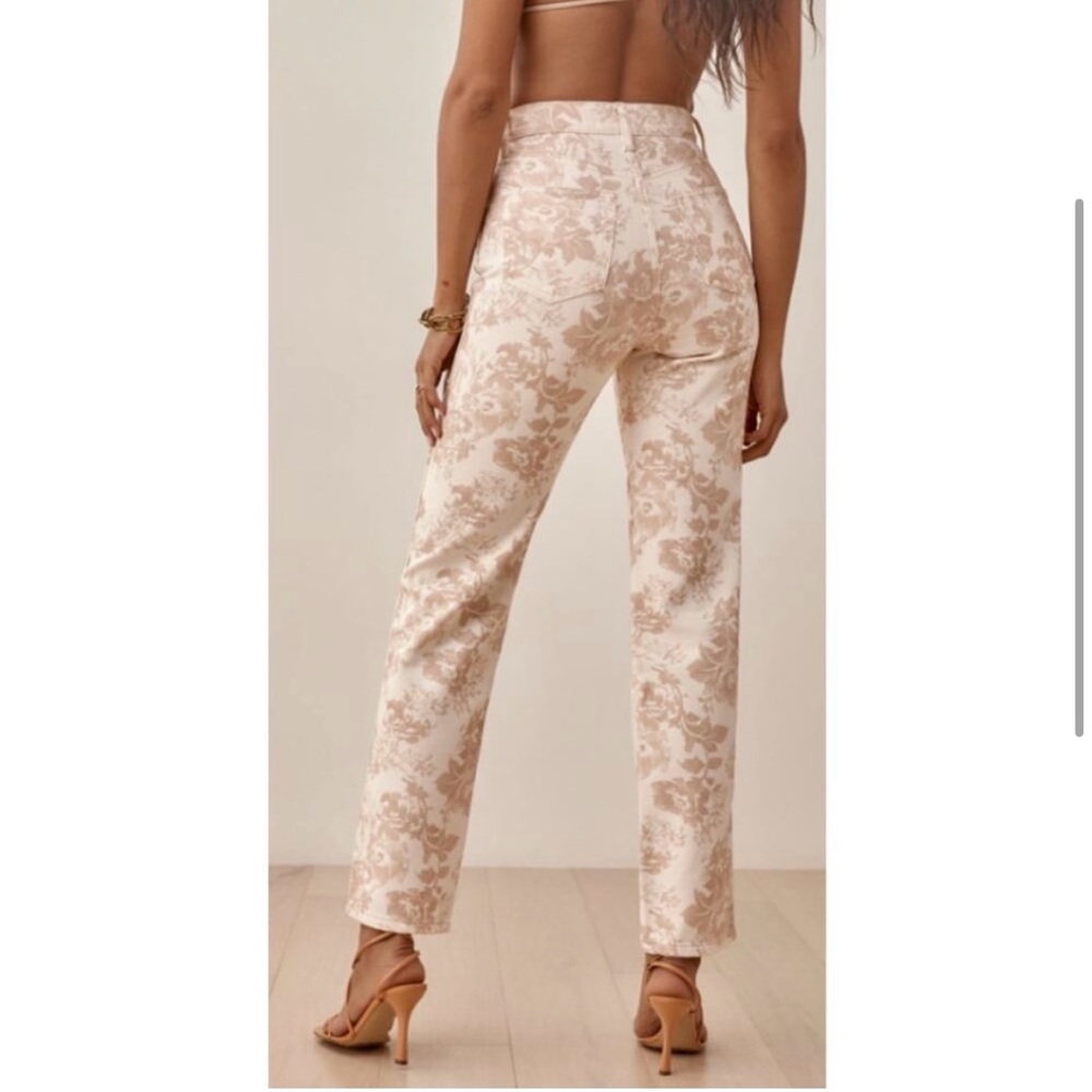 Reformation Abalone high rise straight jeans